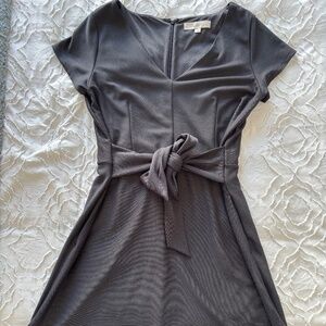Loft Gray Short Sleeve Dress